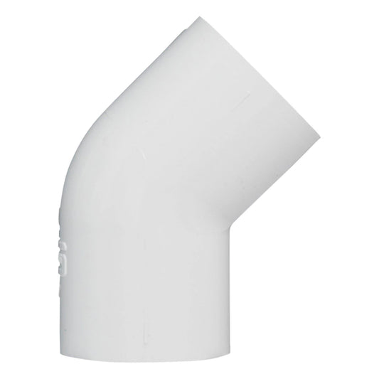 Sch 40 PVC 45 Degree Elbow Socket Variable Sizes