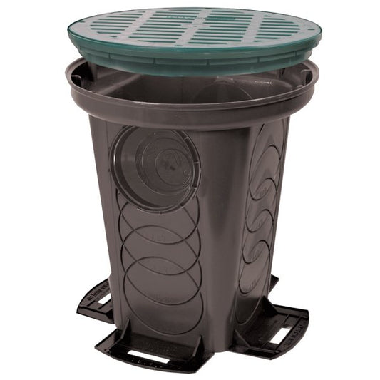 Polylok 12" Round Catch Basin Green Grate
