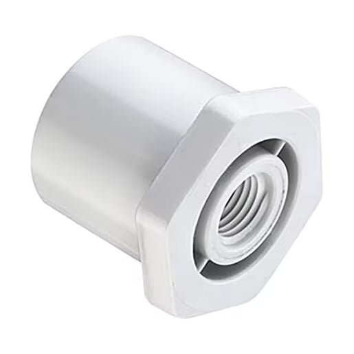Sch 40 PVC Reducer Bushing Flush Style Spigot x FIPT Variable Sizes