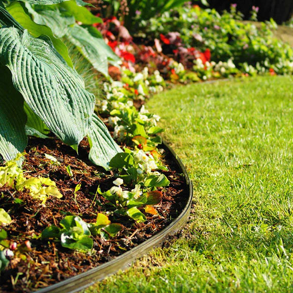 1/8" x 4" x 16' Slide-Edge Aluminum Landscape Edging (4 Stakes Included)