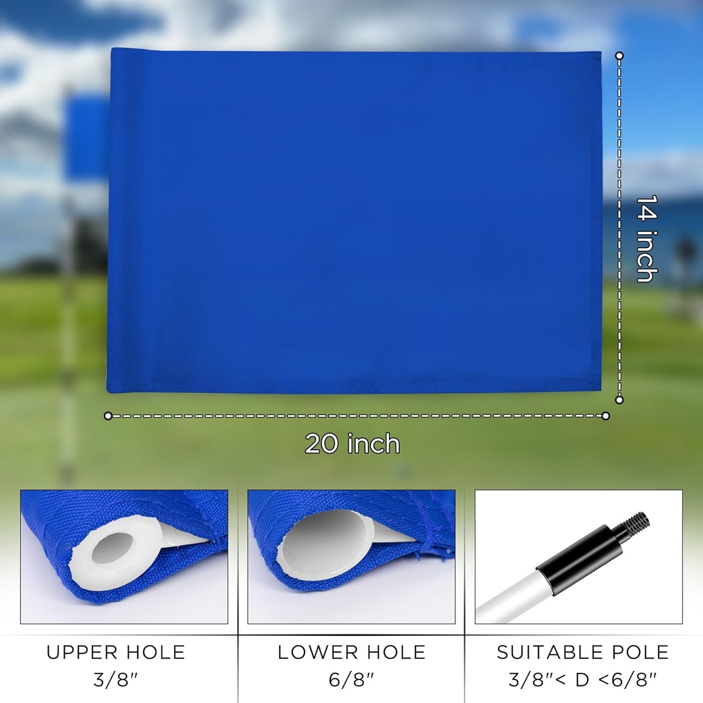 Blue Flag White Rod Putting Hole Kit