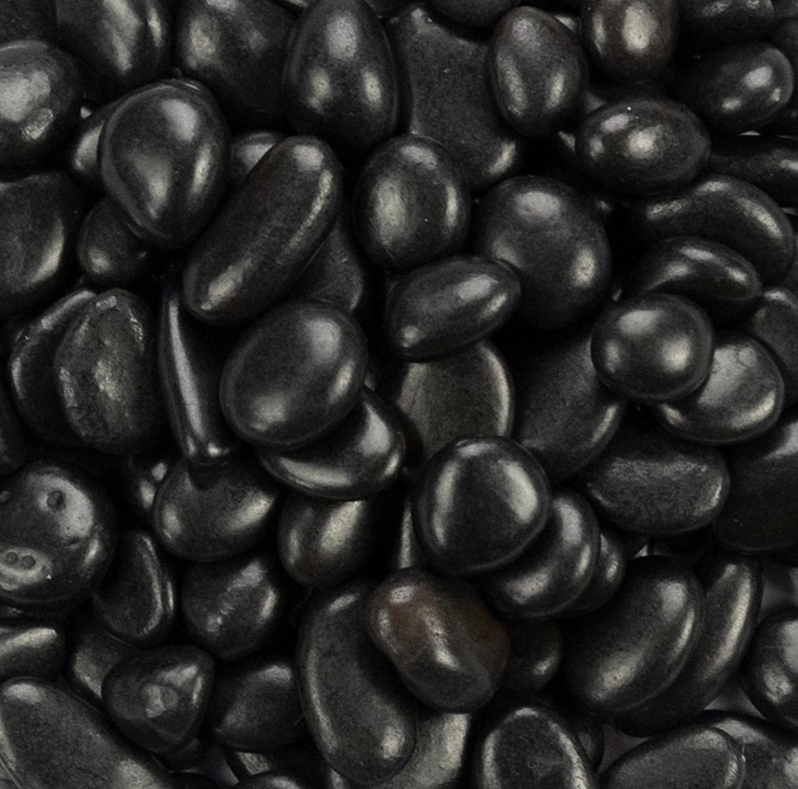 Polished Black Beach Pebbles 40lb Bags