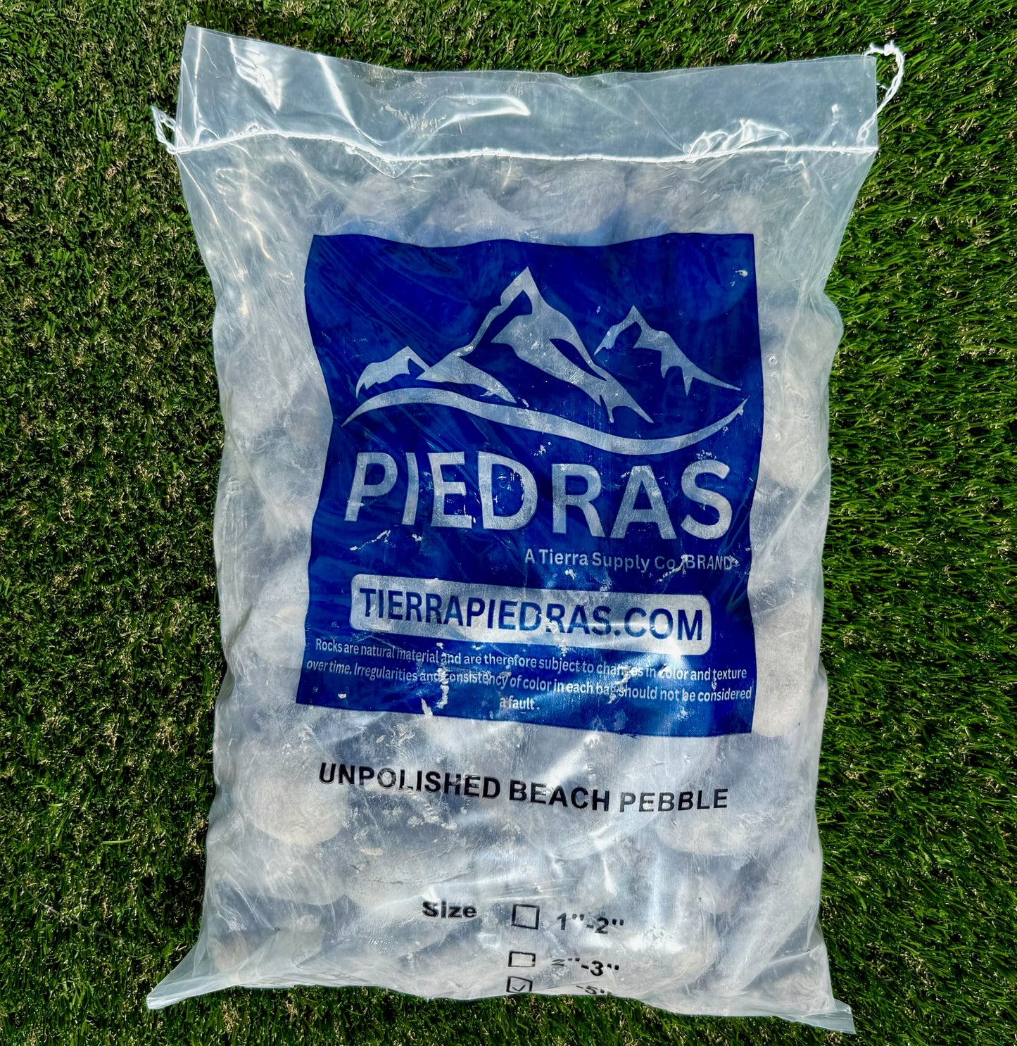 Unpolished Black Mexican Beach Pebble 40lb Bag