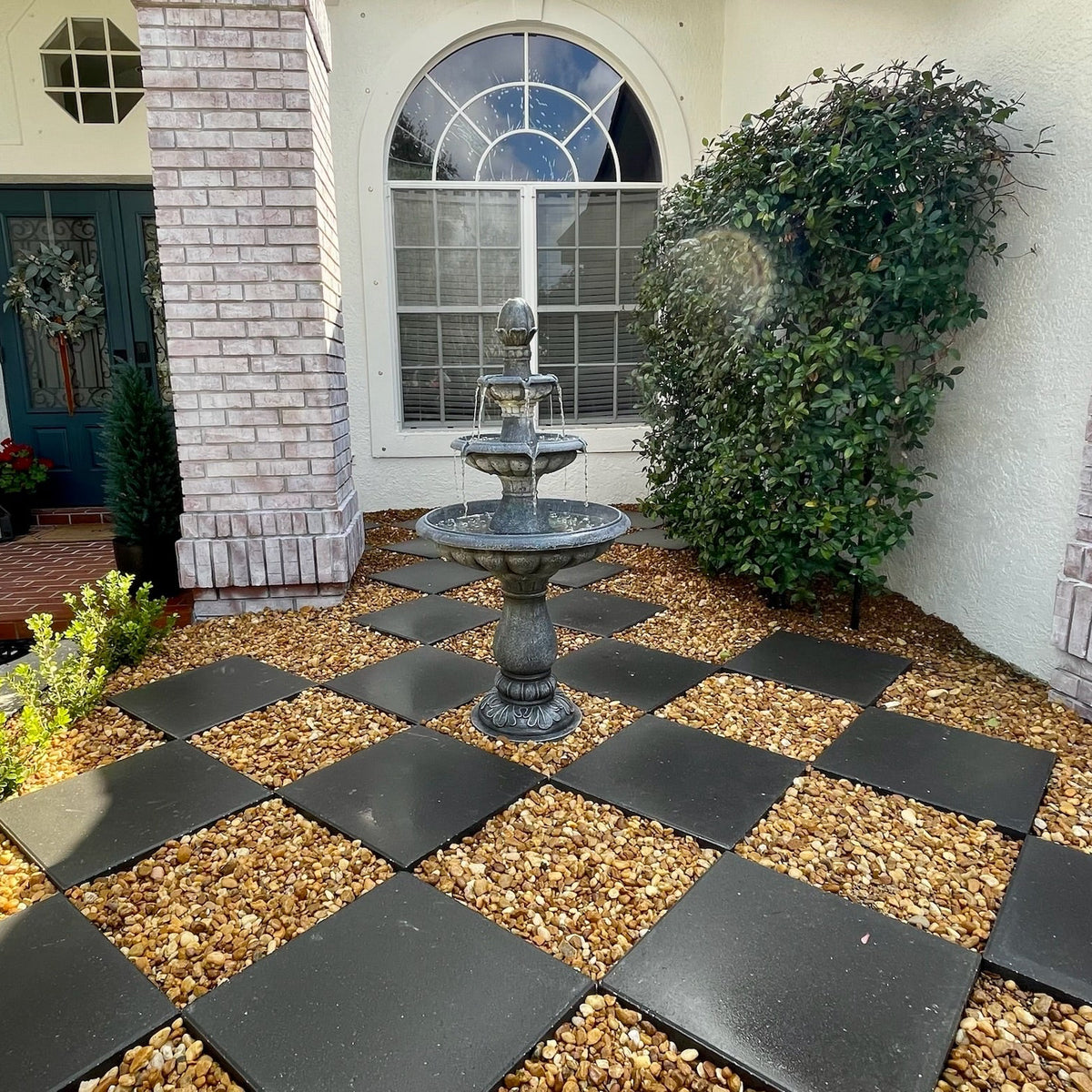 Square Stepping Stone Charcoal