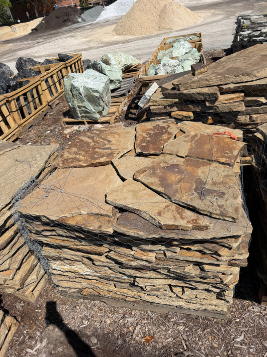 Oklahoma Choctaw Tan Flagstone 1” to 2” Thick