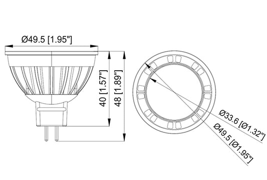 LÁMPARA COB FL LXC2-MR16 PARA LUCES ARRIBA