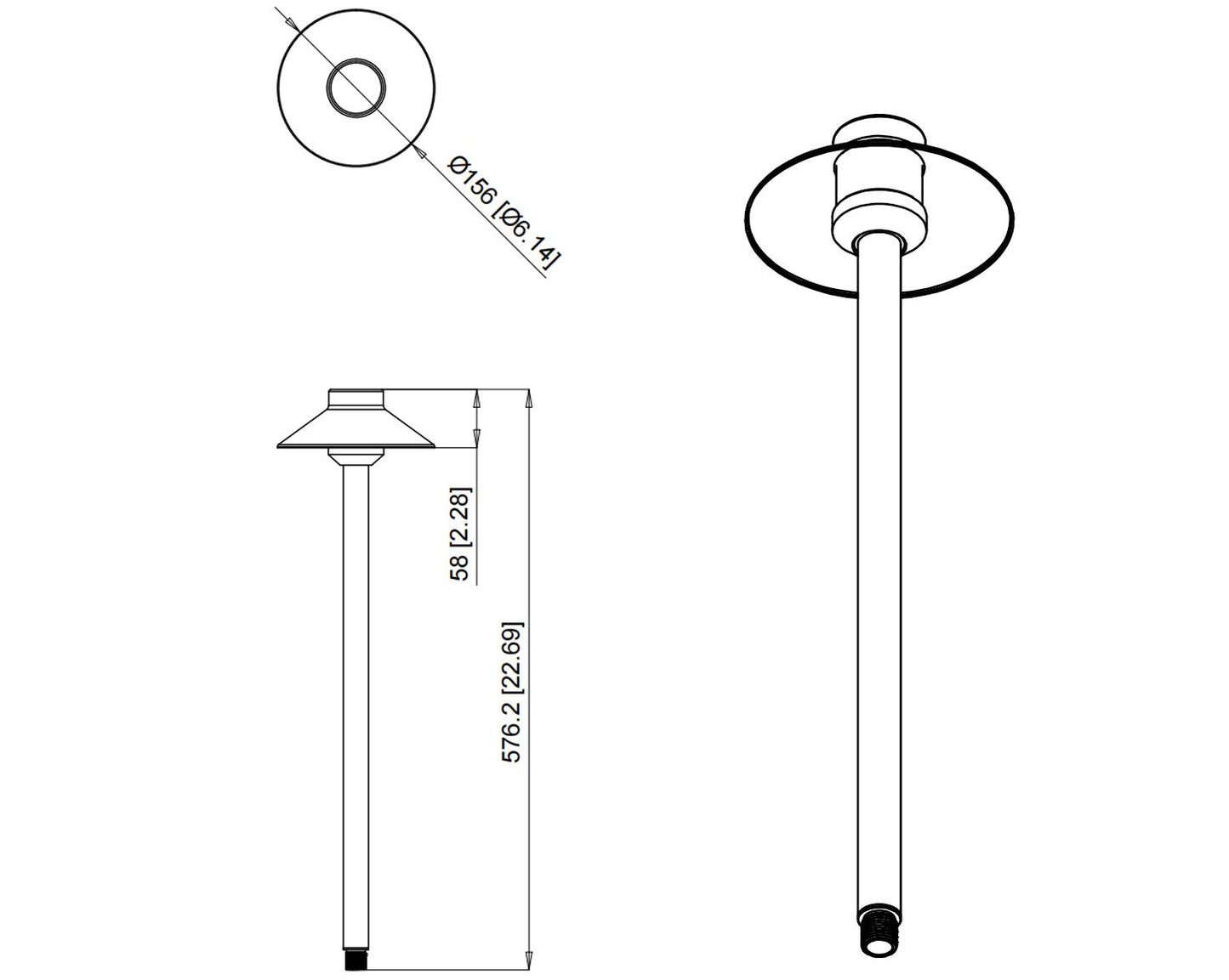 Luz de camino Carcasa de latón Acabado antiguo Sin lámpara