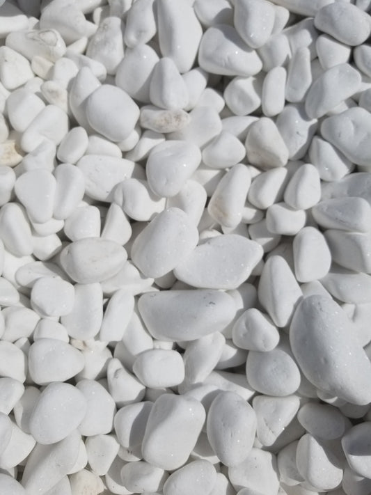 Santorini Premium White Pebbles 30lb Bags