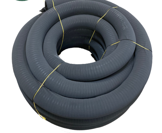 Corrugated Poly Flex Drain Pipe 4" Perforated w/ sock 100ft Roll