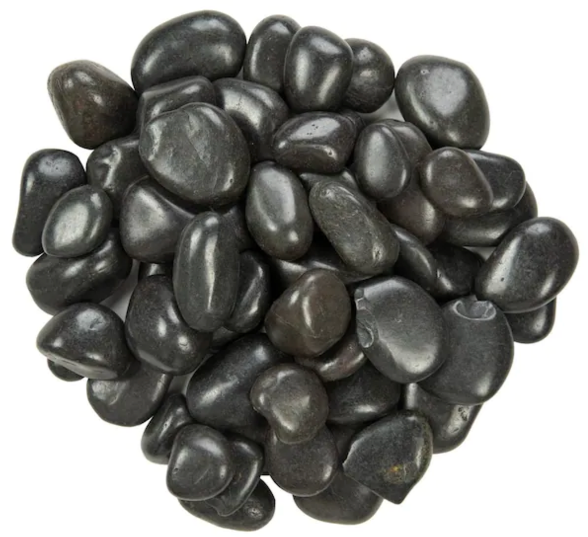 Polished Black Beach Pebbles 40lb Bags