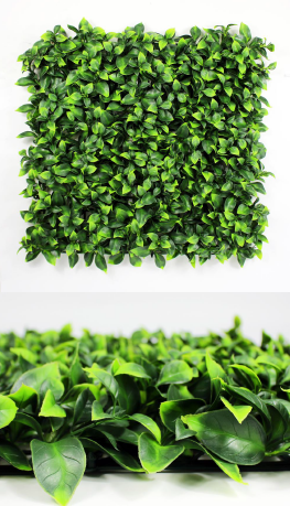 Pared de hiedra artificial Tierra Ficus 20" x 20" - 12 piezas por caja
