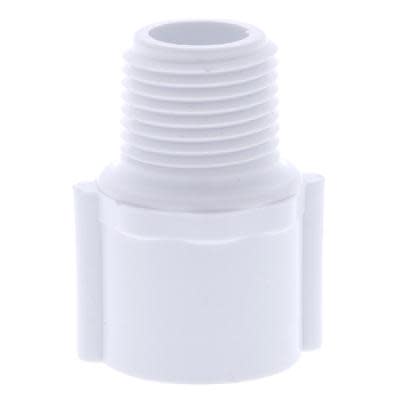 Adaptador macho de PVC Sch 40 1/2 pulg. MIPT x enchufe