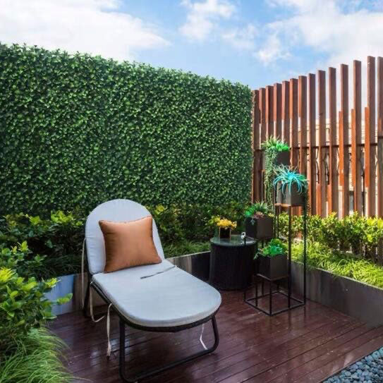 Pared de hiedra artificial Tierra Ficus 20" x 20" - 12 piezas por caja