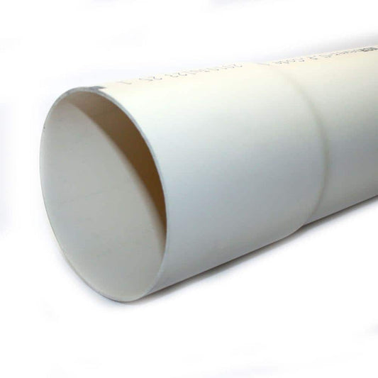 4 in x 20 ft Drain PVC Pipe White SDR35