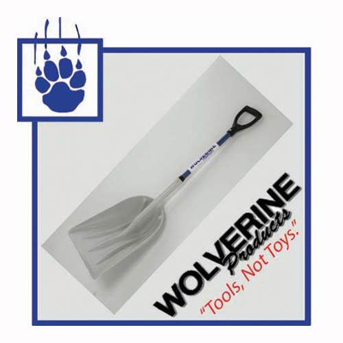 Pala para granos, mango de fibra de vidrio de 30", Poly D-Grip Wolverine