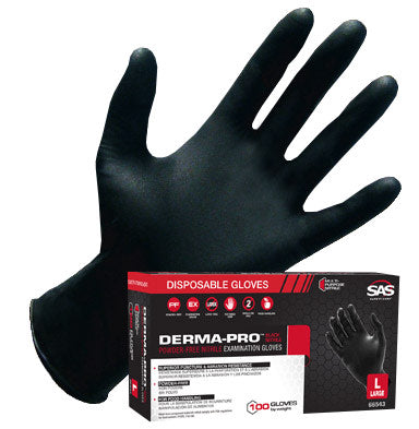 Derma-Pro Powder-Free Exam Grade Nitrile Gloves 100 per Box