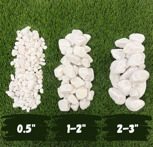 Santorini Premium White Pebbles 40lb Bag