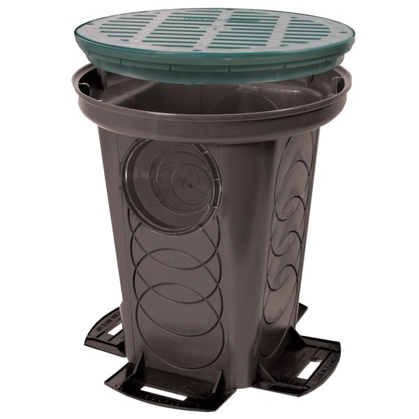 Polylok 12" Round Catch Basin Green Grate