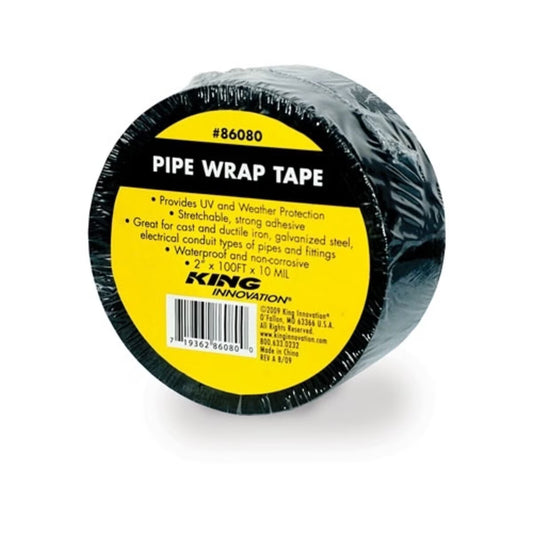 King Pipe Wrap Tape Black Vinyl 2" x 100'