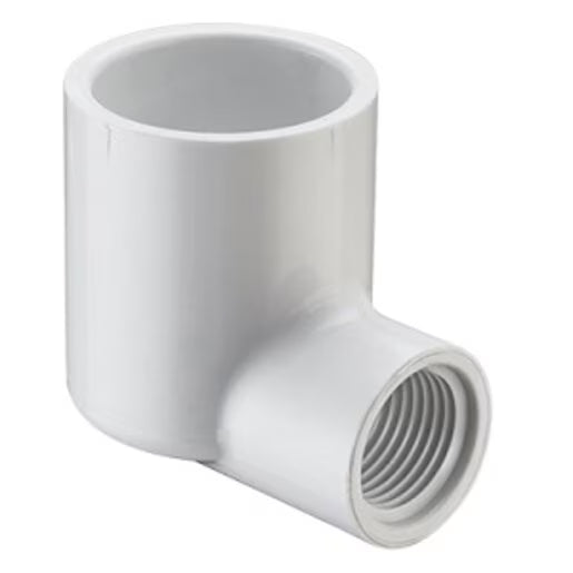 Sch 40 PVC 90 Degree Reducing Elbow 3/4 in. x 1/2 in. Socket x FIPT