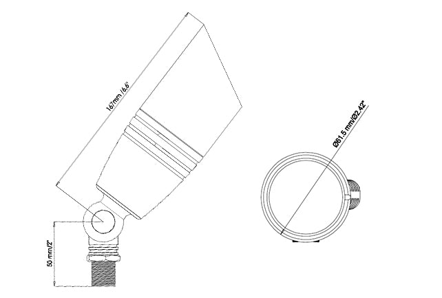 Brass Directional Up Light No Lamp AL02B