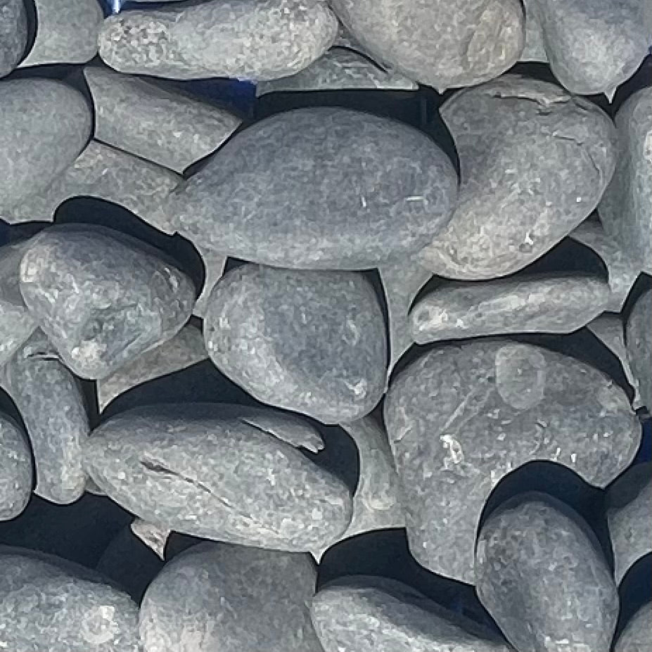 Unpolished Black Mexican Beach Pebble 40lb Bag