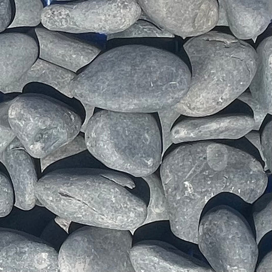 Unpolished Black Mexican Beach Pebble 40lb Bag