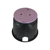 Caja de válvulas redonda NDS de 10" con tapa verde 111BC