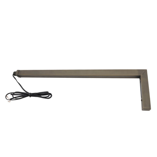 Lámpara de camino contemporánea en forma de L Latón antiguo Sin lámpara PL2100WB