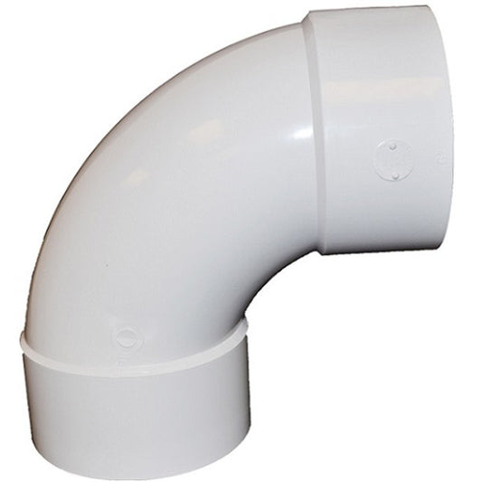 4" PVC SEWER ELBOW 90 LONG SWEEP DRAINAGE SDR 35