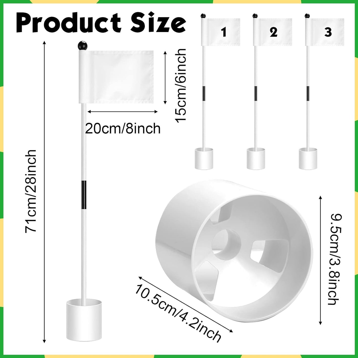 White Flag White Rod Putting Hole Kit