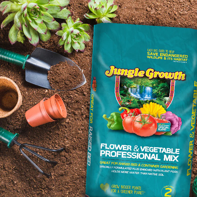 Mezcla para plantar Jungle Growth, mezcla de tierra para macetas de 2 pies cúbicos
