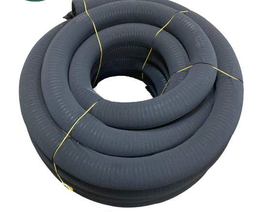 Corrugated 6" Poly Flex Drain Pipe Perforated W/ Sock 100ft