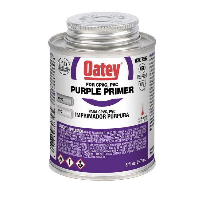 Purple Primer Half Pint Oatey 8 Oz