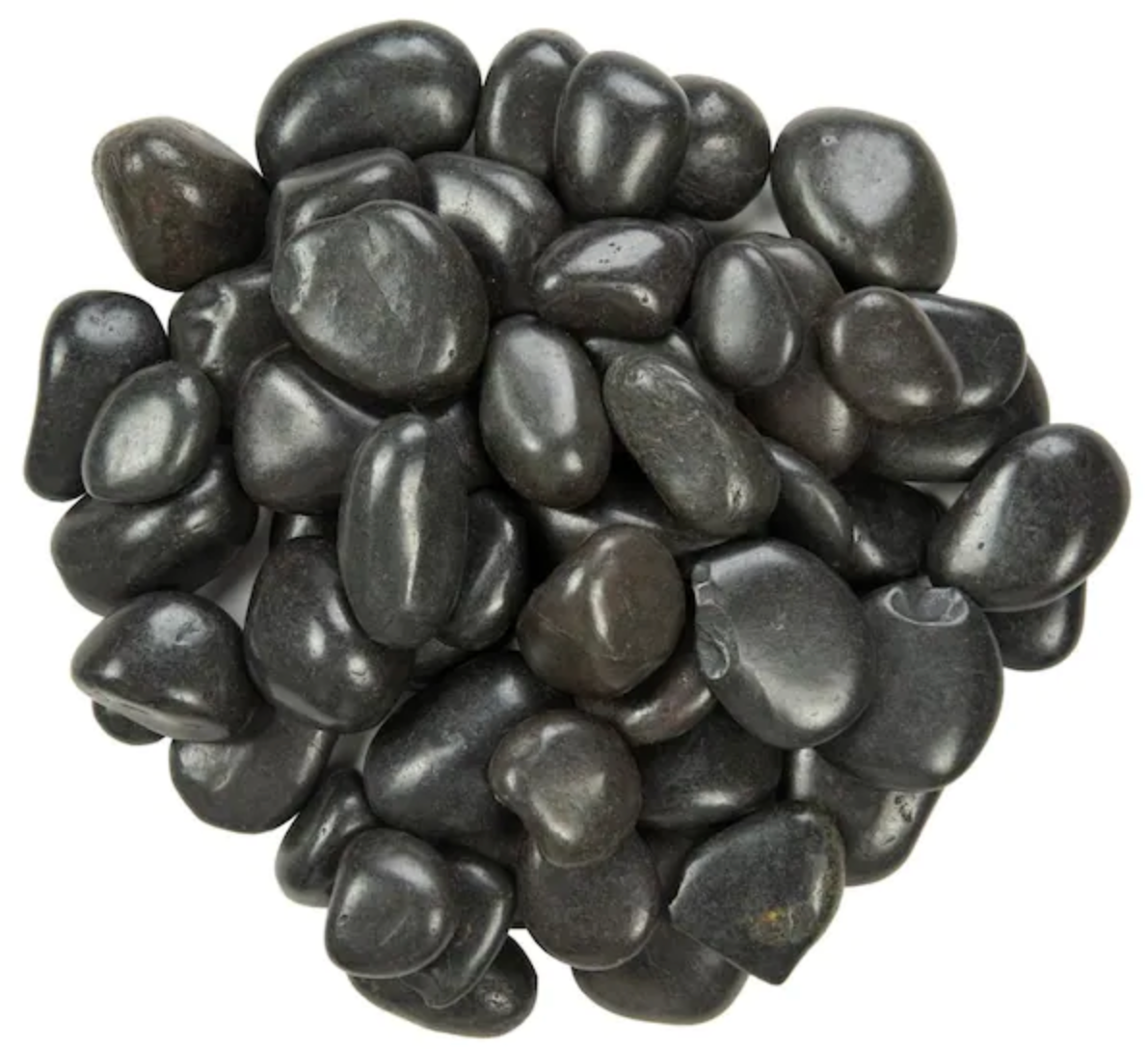 Polished Black Mexican Beach Pebbles 1"-2"