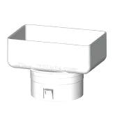 PolyLok 4"x6"x4" Downspout Adapter (4"x6" downspout to 4" pipe)