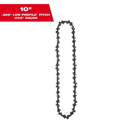 10" .325" LOW PROFILE™ Pitch, .043" Gauge Saw Chain