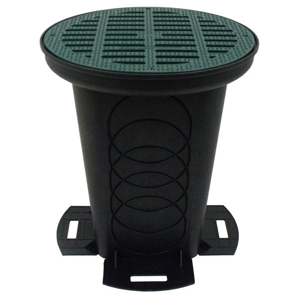 Polylok 12" Round Catch Basin Green Grate
