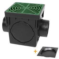 12" 2-Out Drainage Kit with Green Grate