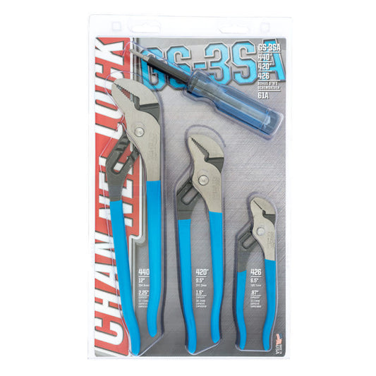 Channellock 3 Pc Plier/screwdriver Set